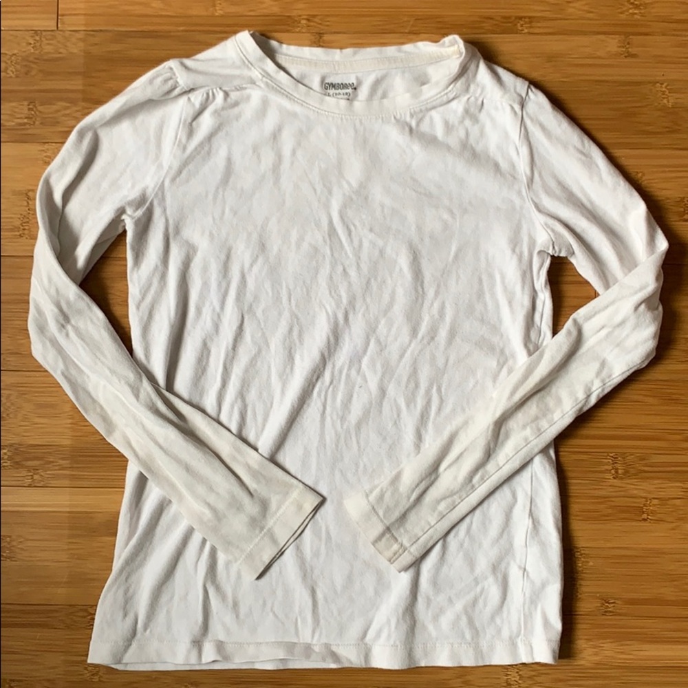 White Basic Long Sleeve Top